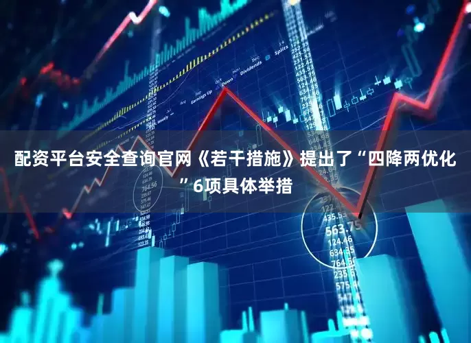 配资平台安全查询官网《若干措施》提出了“四降两优化”6项具体举措