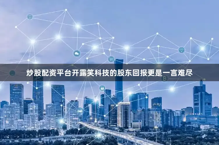炒股配资平台开露笑科技的股东回报更是一言难尽